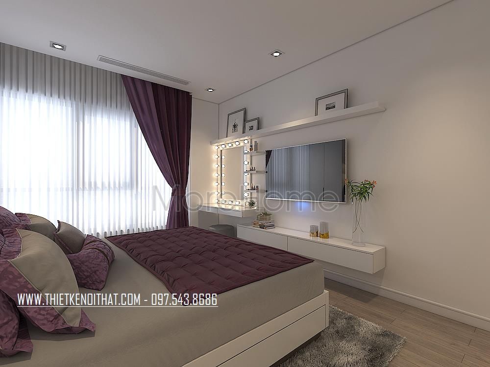 Thiết kế nội thất phòng ngủ chung cư Park Hill Hai Bà Trưng, Hà Nộirkhill-dep (26)